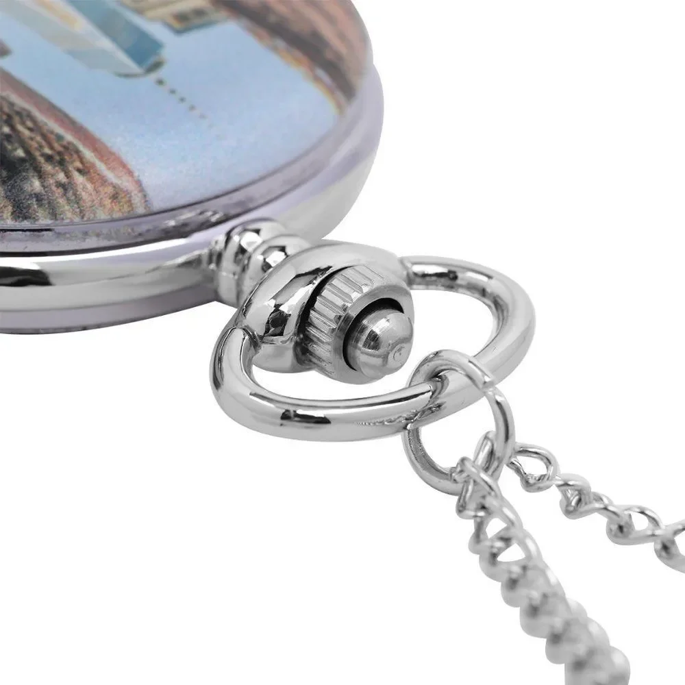 STRADA Statue World Trade Cente Pattern Pocket Watch Women's 31